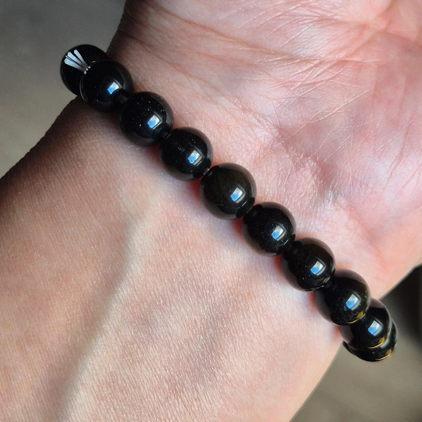 Natuurlijke gouden Obsidian hartvormige en kralenvormige armband – photo 10